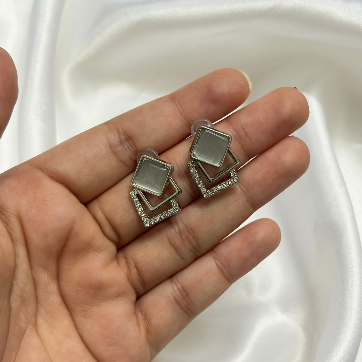 Geometric Stud Korean Earrings