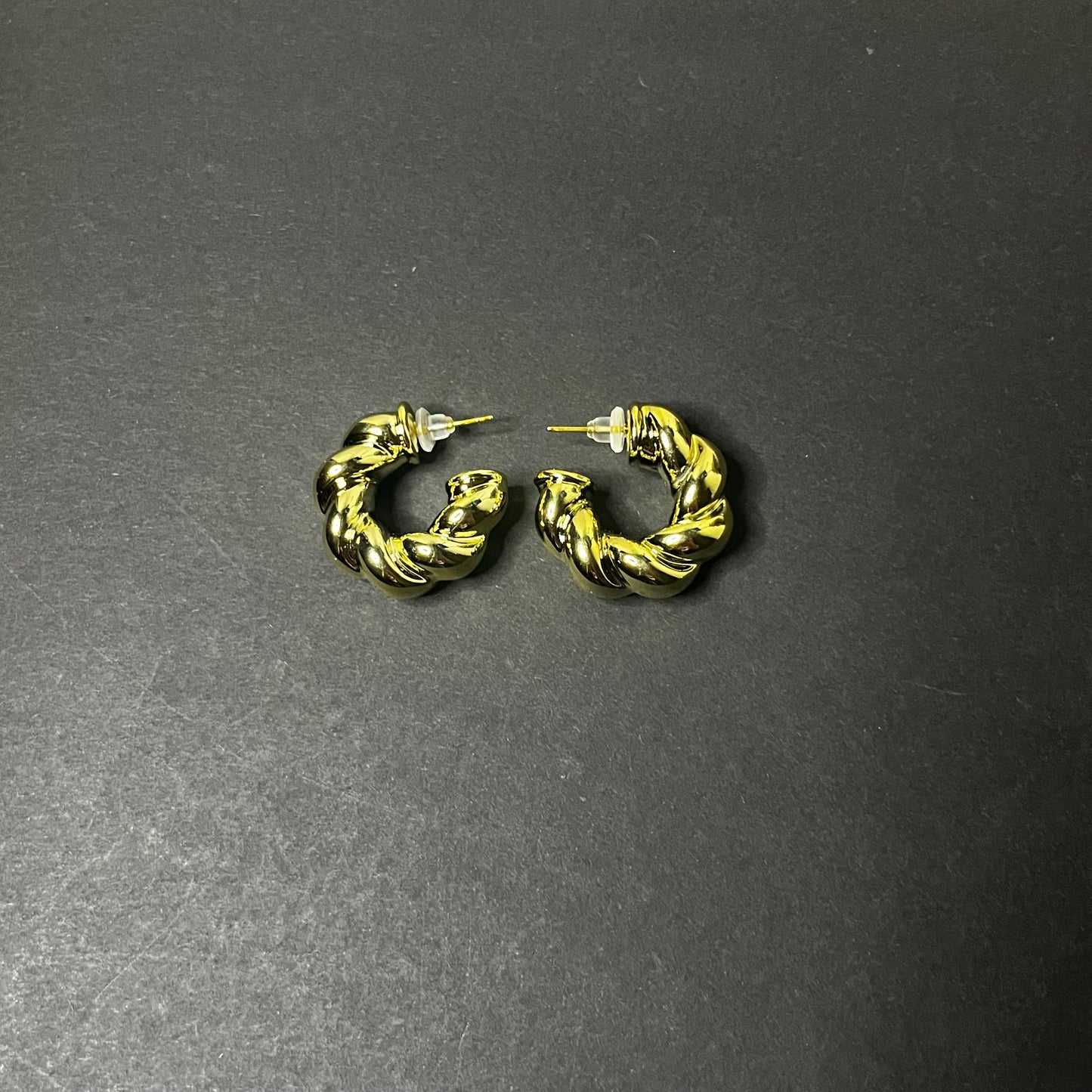 Viral Golden Twisted Stud Earrings