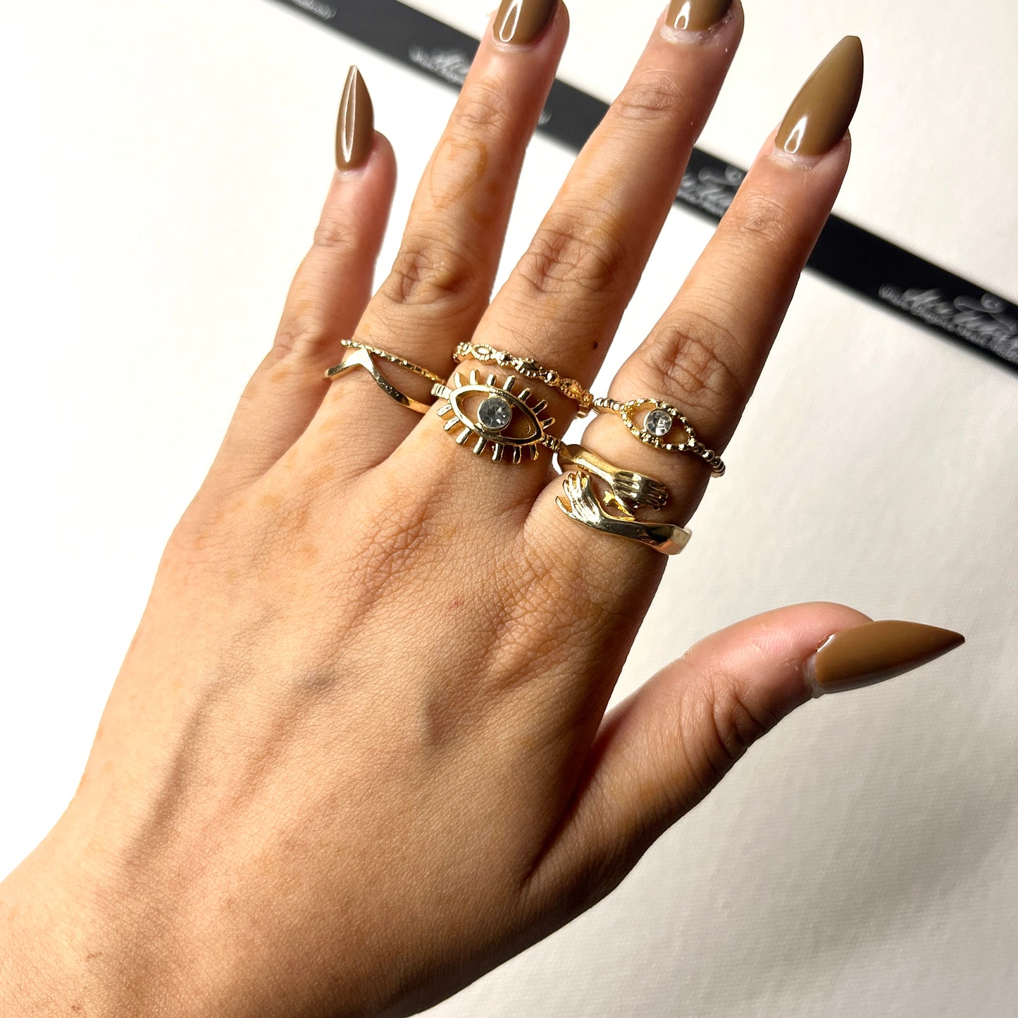 Eye Hug Rings Stack Set Of 6