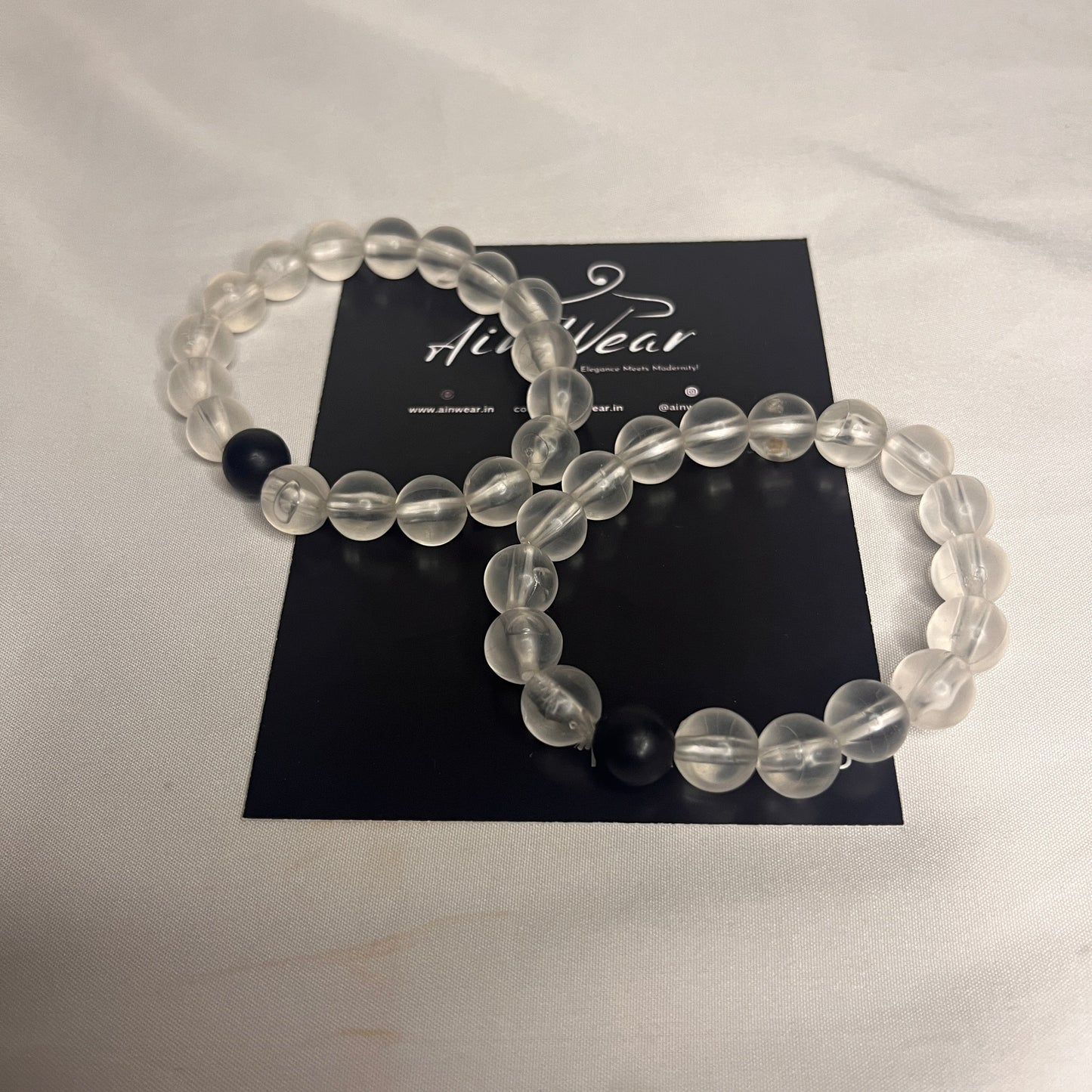 Clear White Bracelets (Set Of 2)