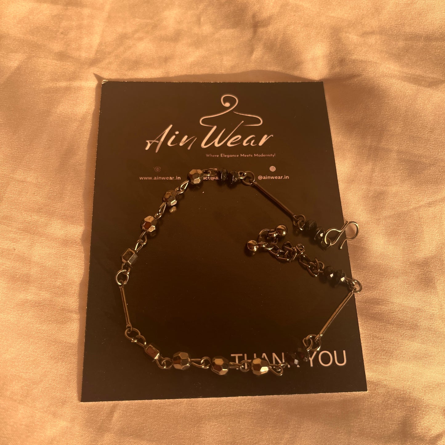 Black & Silver Adjustable Bracelet