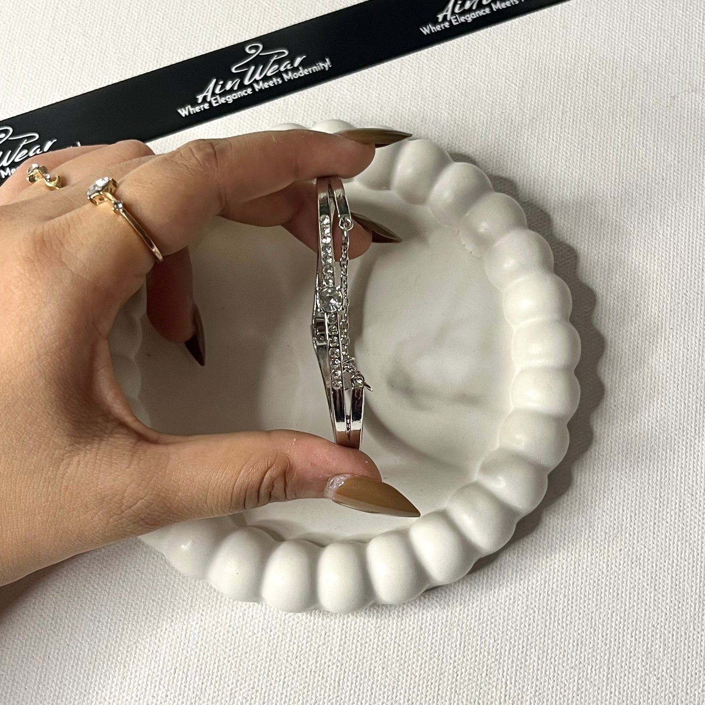 Silver Plated Star Studded Bracelet
