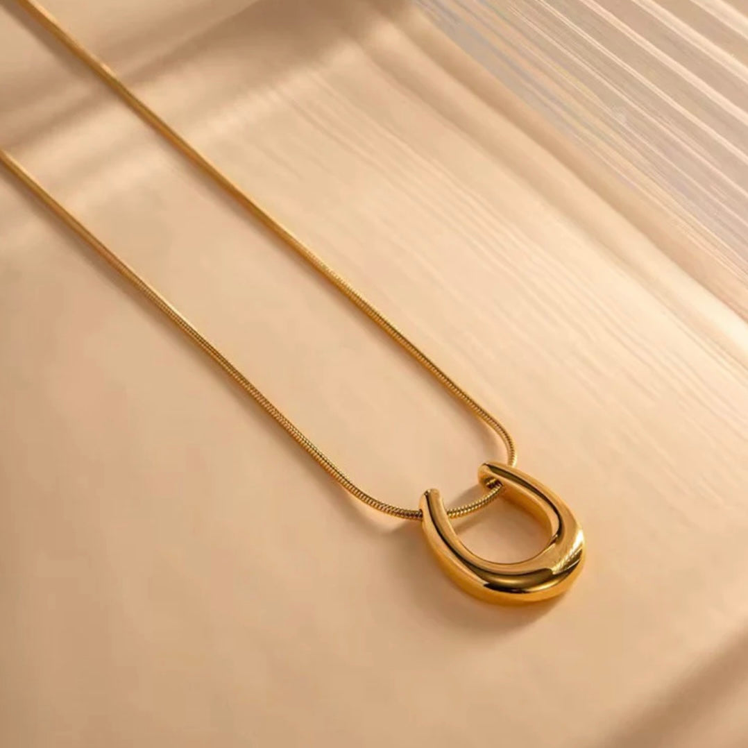 Gold Plated Stainless Steel Anti Tarnish Minimal Pendant