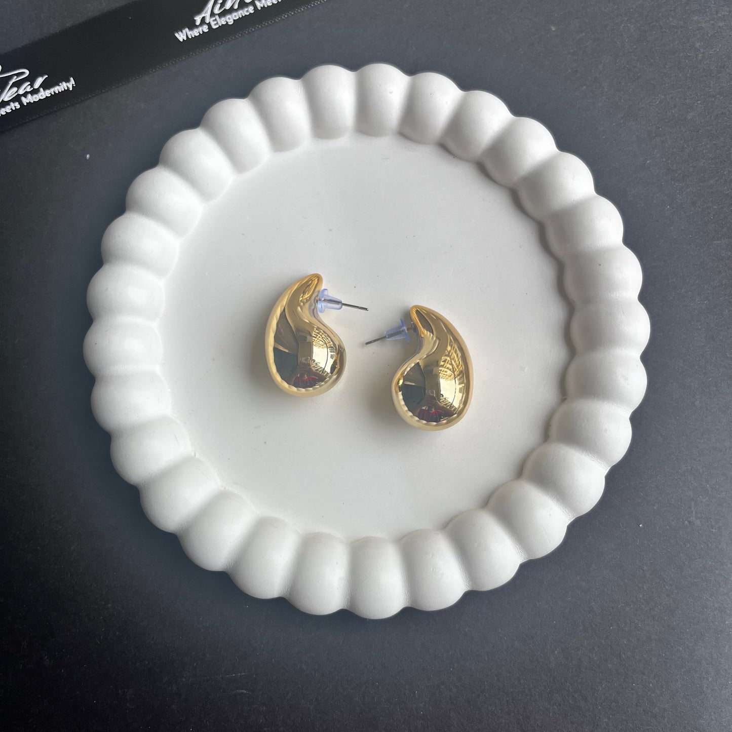Golden Teardrop Earrings