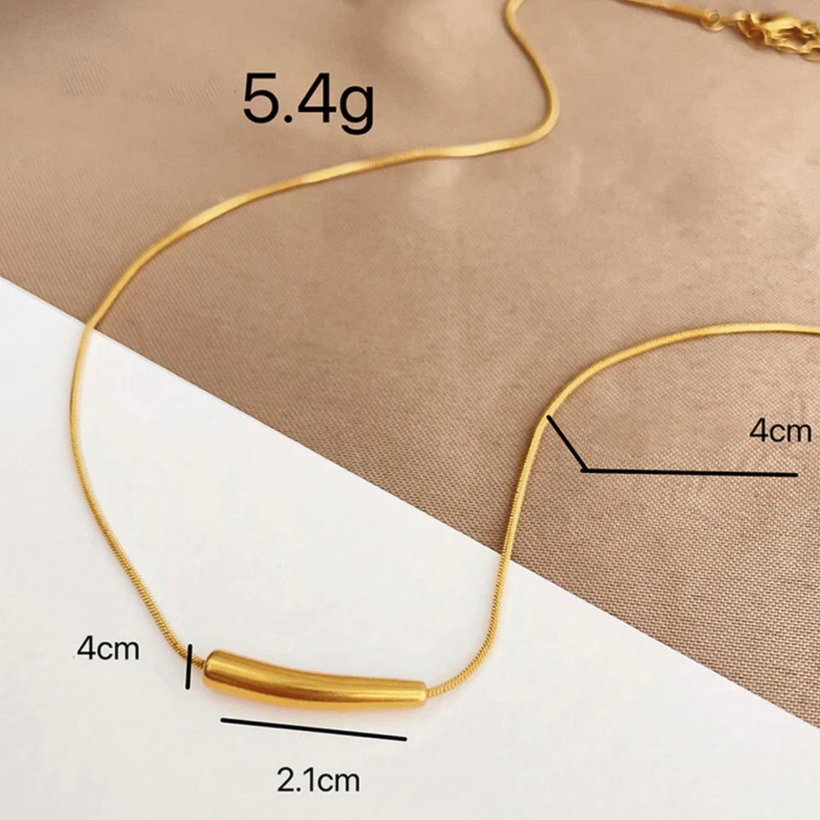 Gold Plated Anti Tarnish Minimalistic Necklace