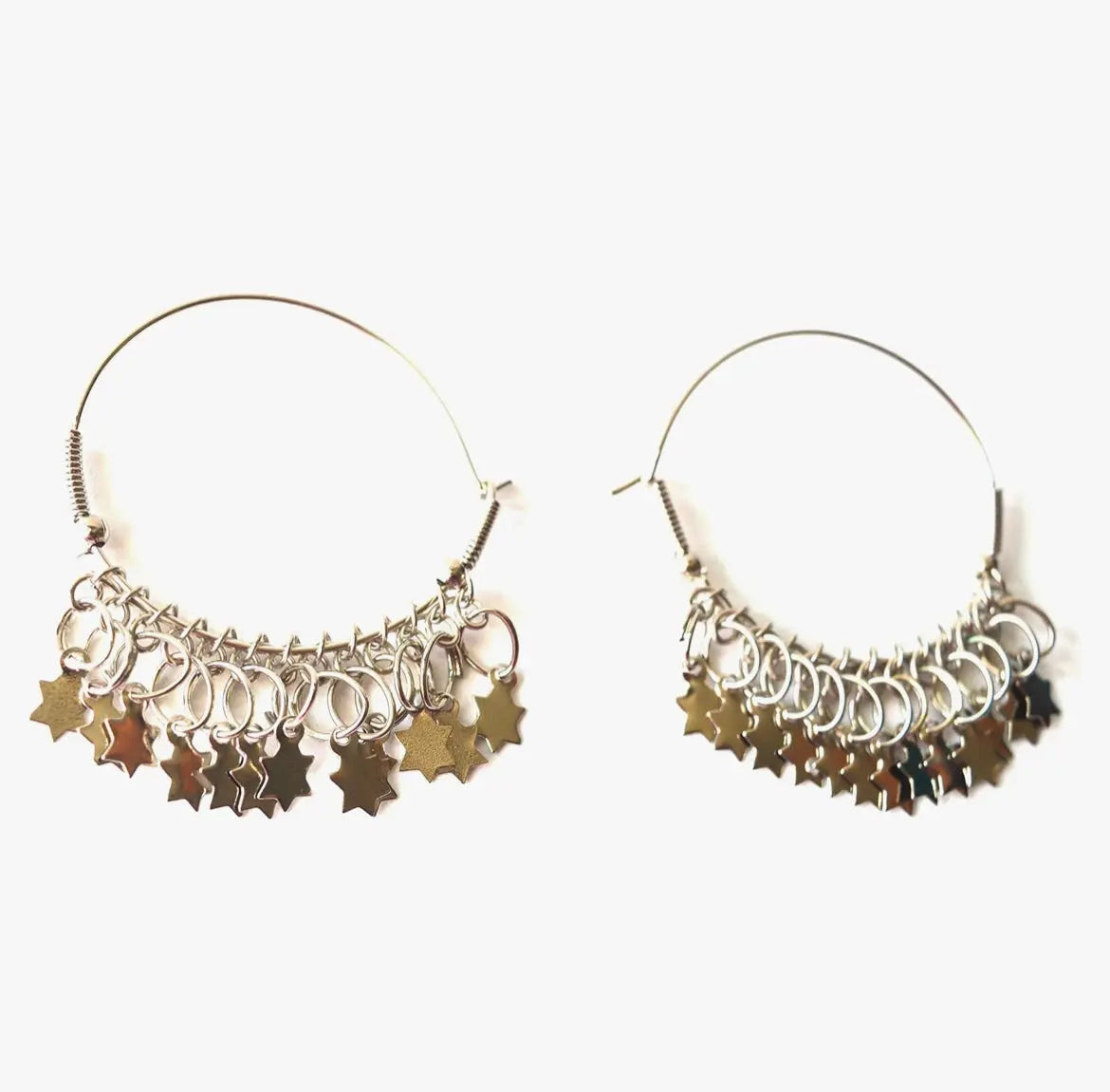 Golden Star Hoop Earrings Ain Wear - Where Elegance Meets Modernity!