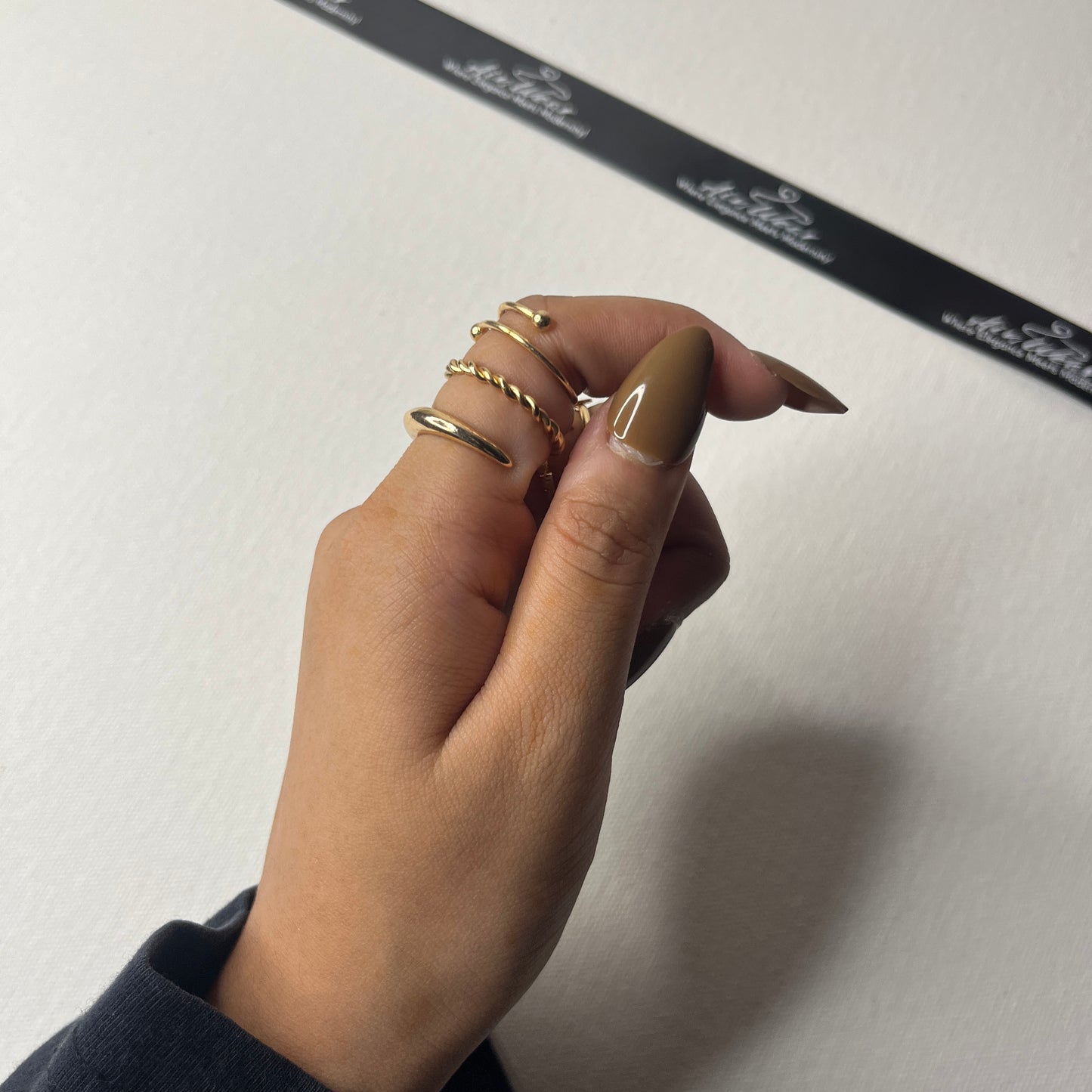 Viral Gold Plated Set of 10 Stackable Finger Rings