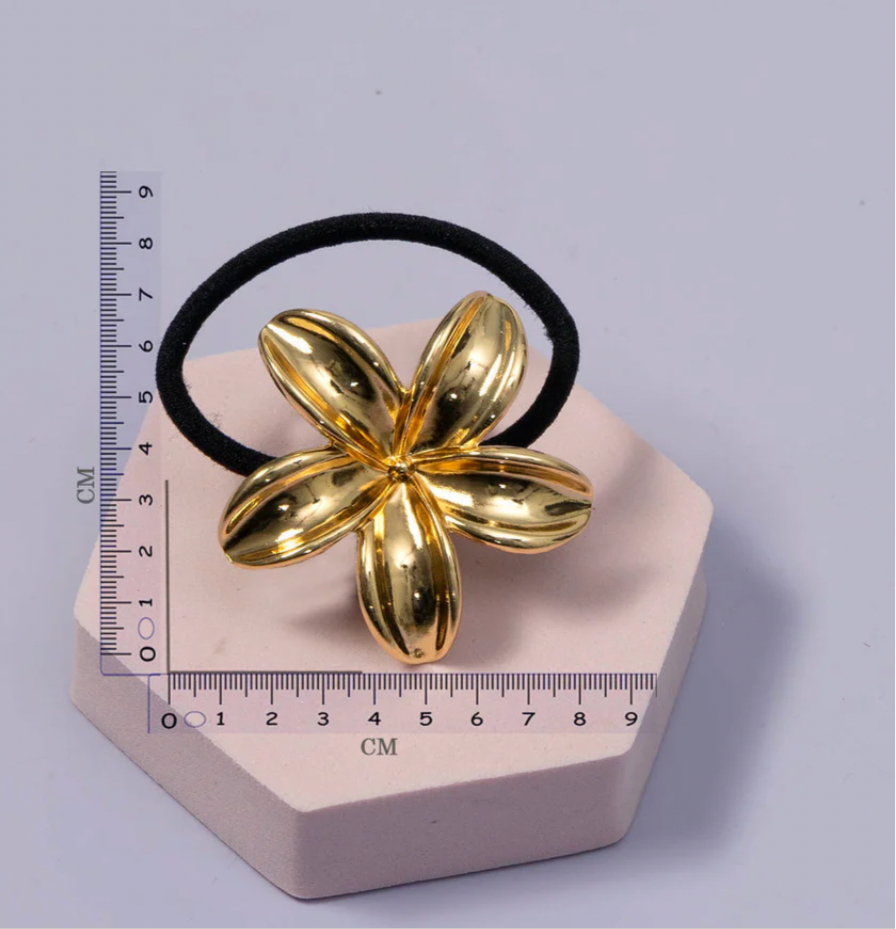Golden Flower Haircuff Hair Tie