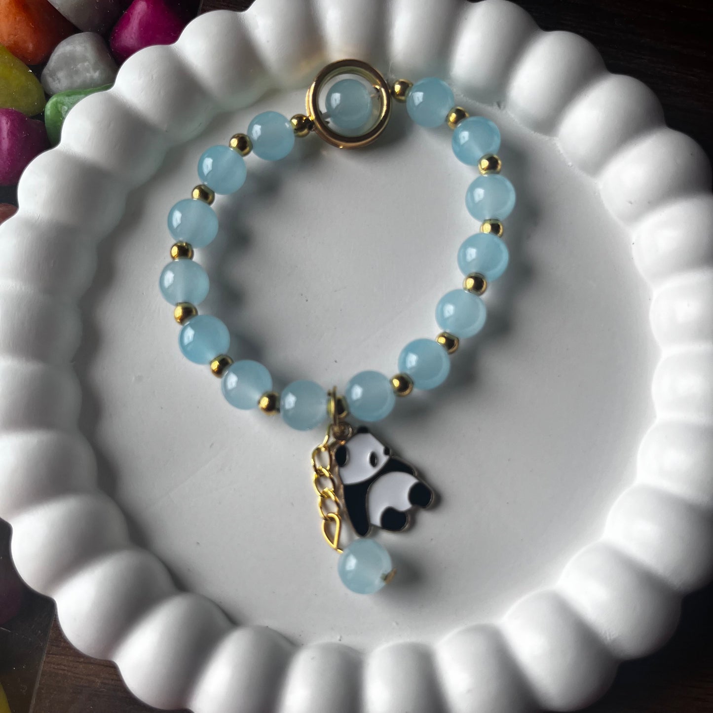 Blue Panda Charm Bracelet