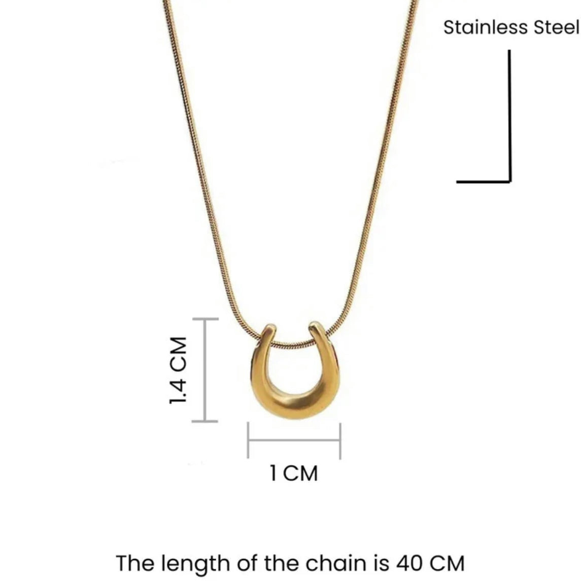 Gold Plated Stainless Steel Anti Tarnish Minimal Pendant