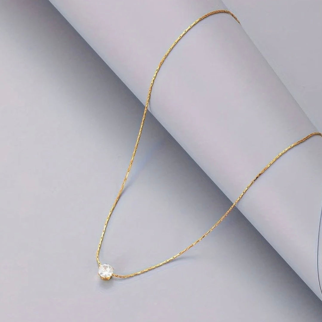 Viral Gold Plated Stainless Steel Anti Tarnish Stone Studded Pendant