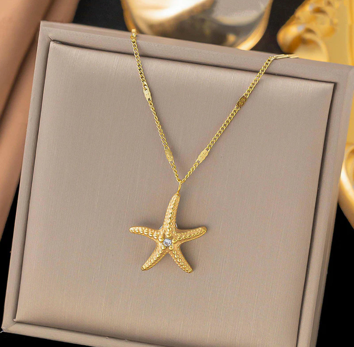 Viral Anti Tarnish Star Theme Necklace