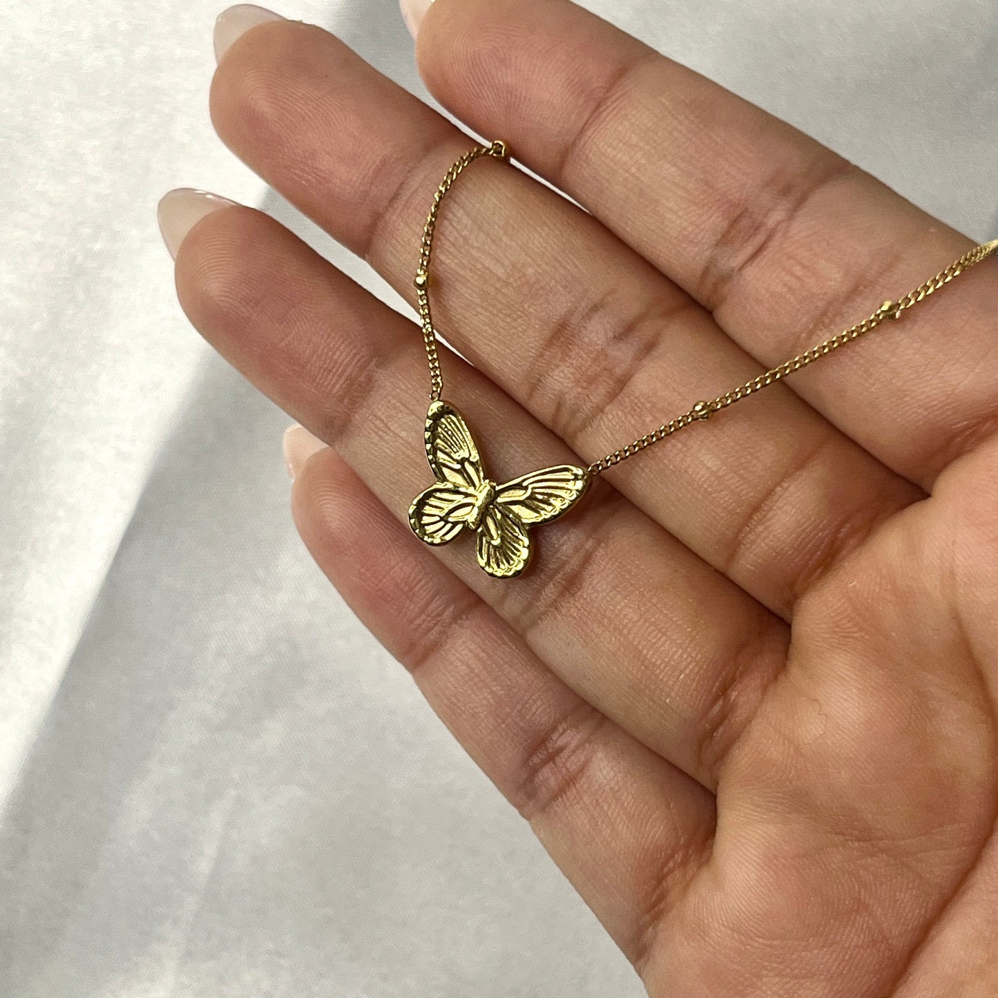 Anti Tarnish Gold Plated Butterfly Themed Pendant