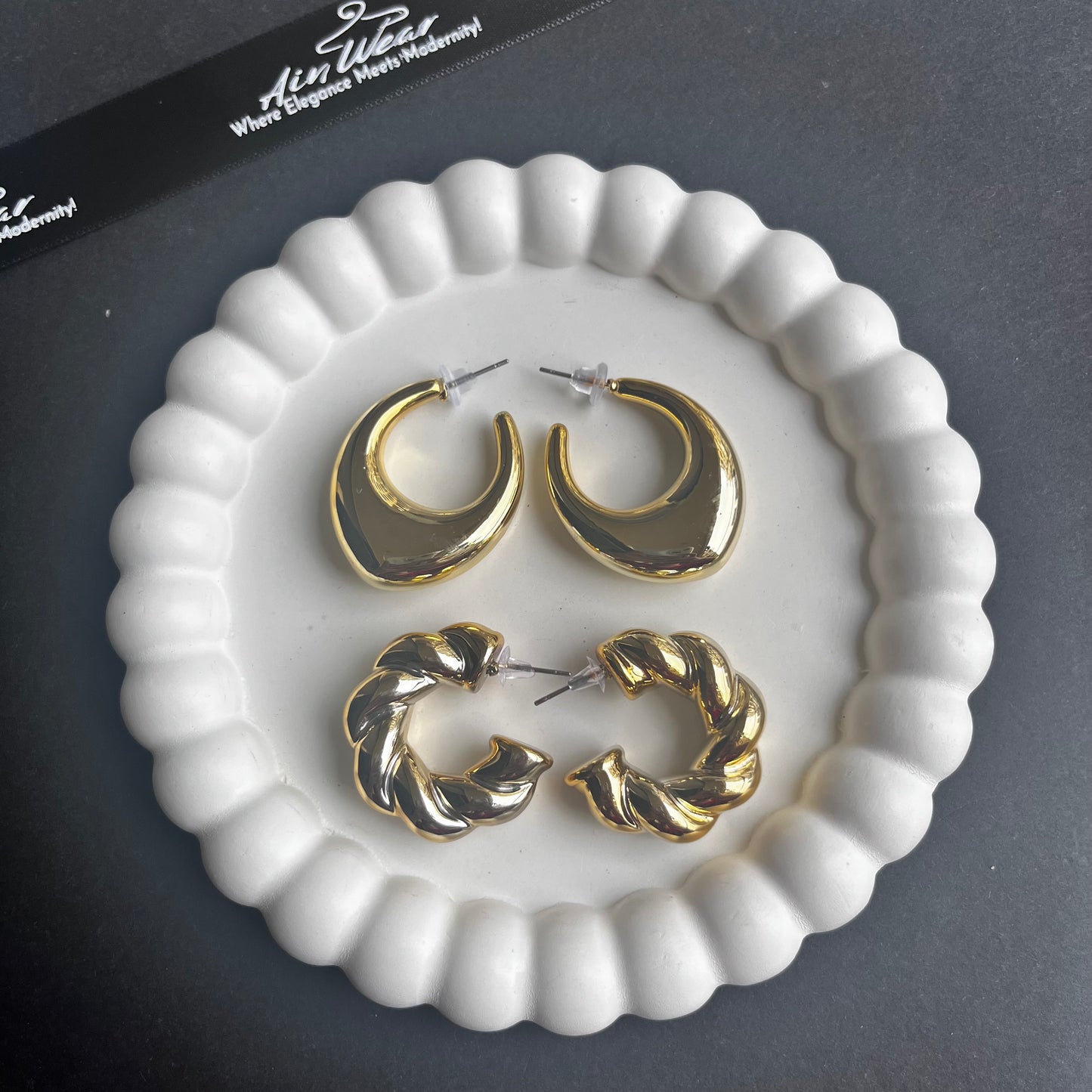 Golden Studs Earrings Combo