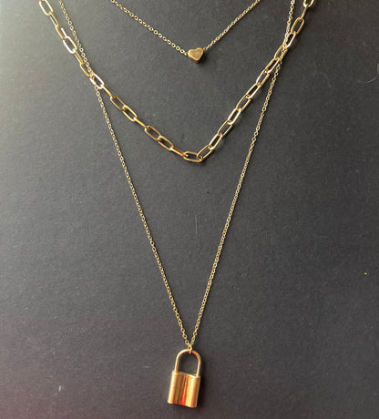 Heart & Lock Necklace