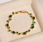Viral Green Tulip Anti Tarnish Bracelet