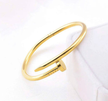 Golden Anti Tarnish Nail Bracelet