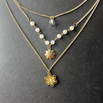 Flower Layered Necklace