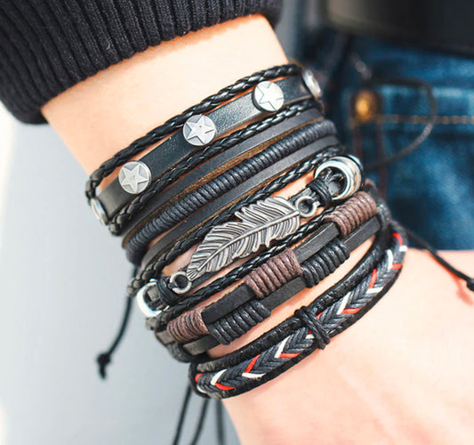 Men Strand Bracelet (Set Of 5)