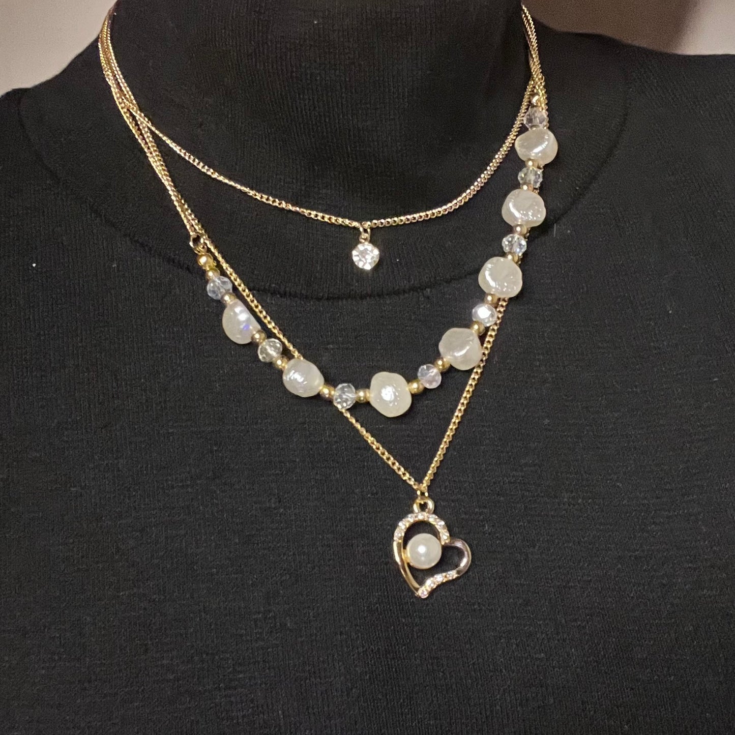 Heart & Shells Layered Necklace