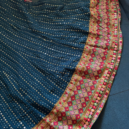 Zarqash Teal Garara Suit