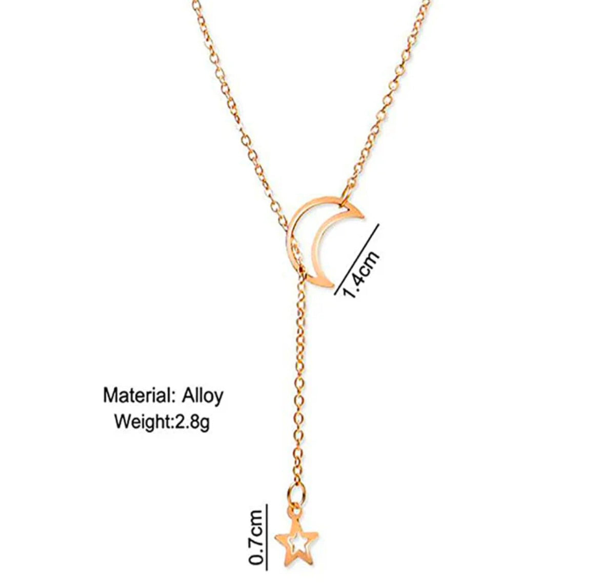 Korean Moon & Star Minimal Necklace