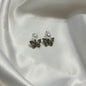 Silver Butterfly Stud Korean Earrings