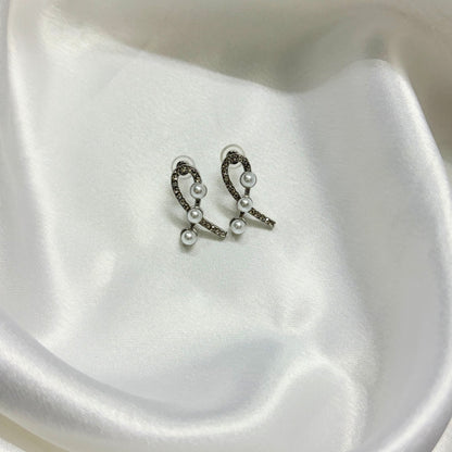 Silver-Toned Drop Earrings