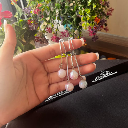 Luna Earrings (Holographic Pearl)