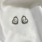 Heart Pearl Korean Earrings