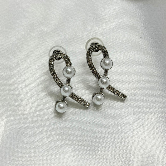 Silver-Toned Drop Earrings