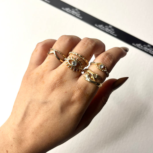 Eye Hug Rings Stack Set Of 6