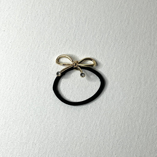 Golden Bow Haircuff Hair Tie