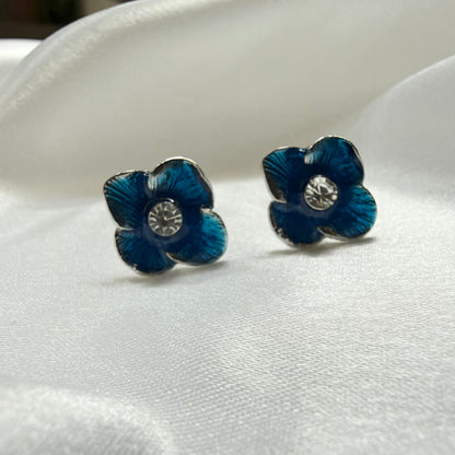 Blue Flower Korean Earrings