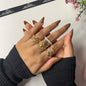 Pearl Flower Stackable Set Of 10 Rings
