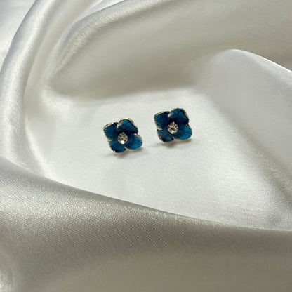 Blue Flower Korean Earrings
