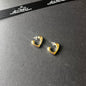 Curved V Golden Earrings