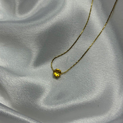 Viral Anti Tarnish Solitaire Necklace