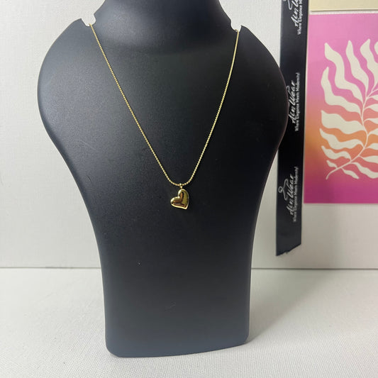 Golden Heart Anti Tarnish Minimal Necklace
