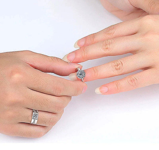 Diamond Studded Couple Rings