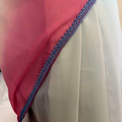 Viral Cotton Candy Ombre Saree