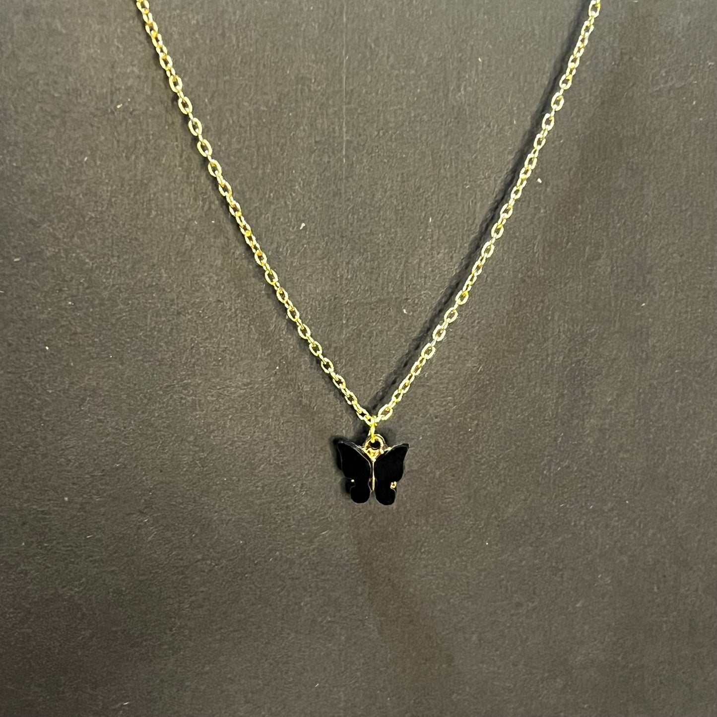 Black Butterfly Necklace