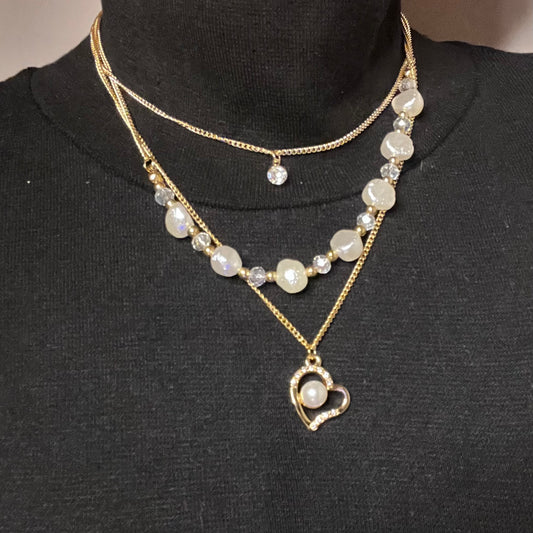 Heart & Shells Layered Necklace