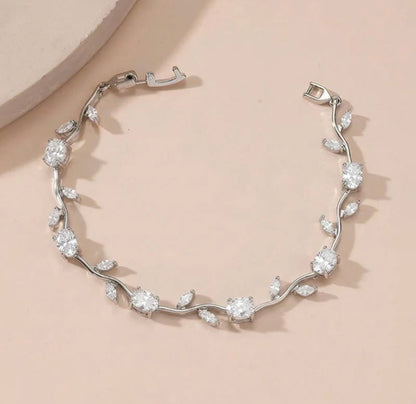 Viral Silver Tulip Anti Tarnish Bracelet