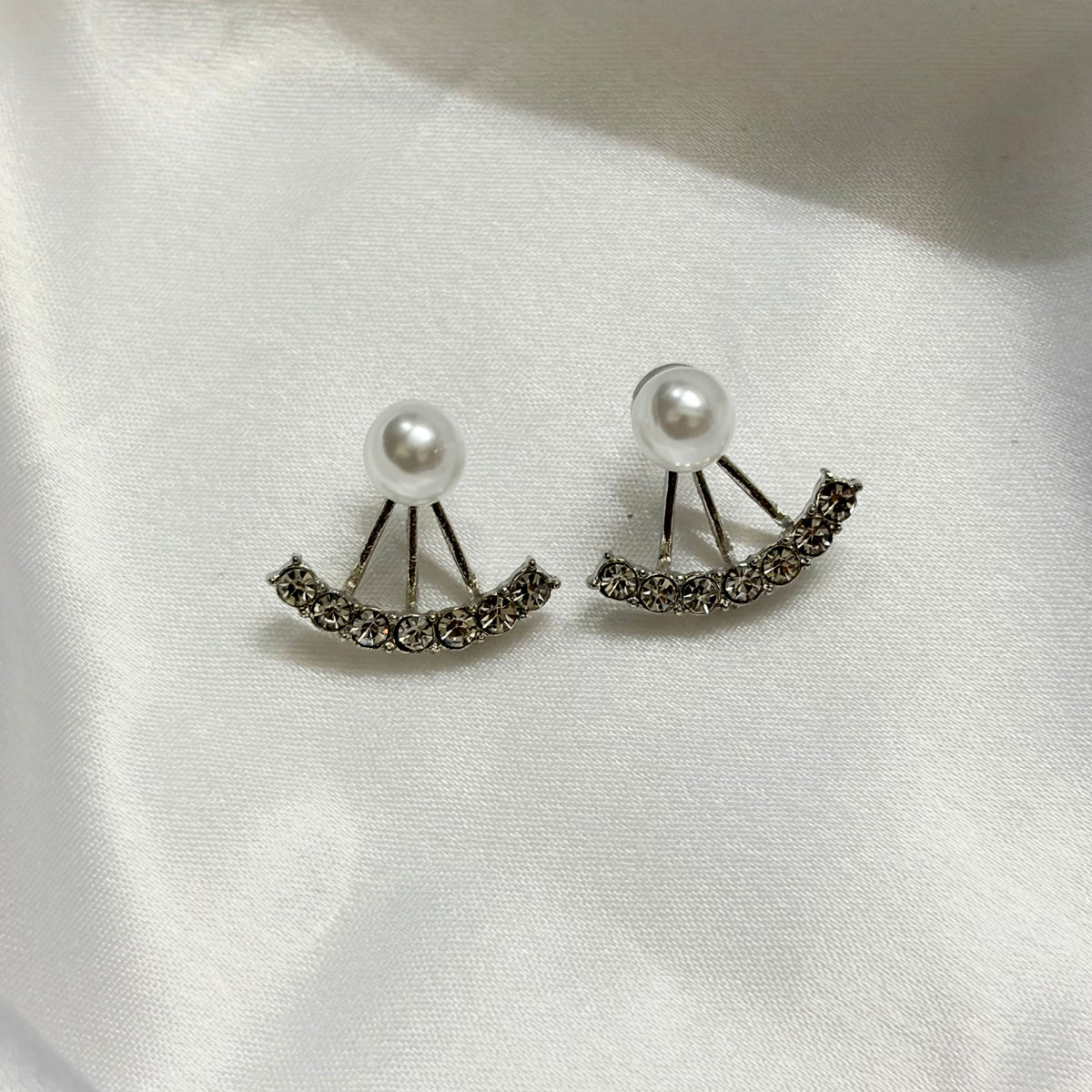 Pearl Silver Stud Korean Earrings
