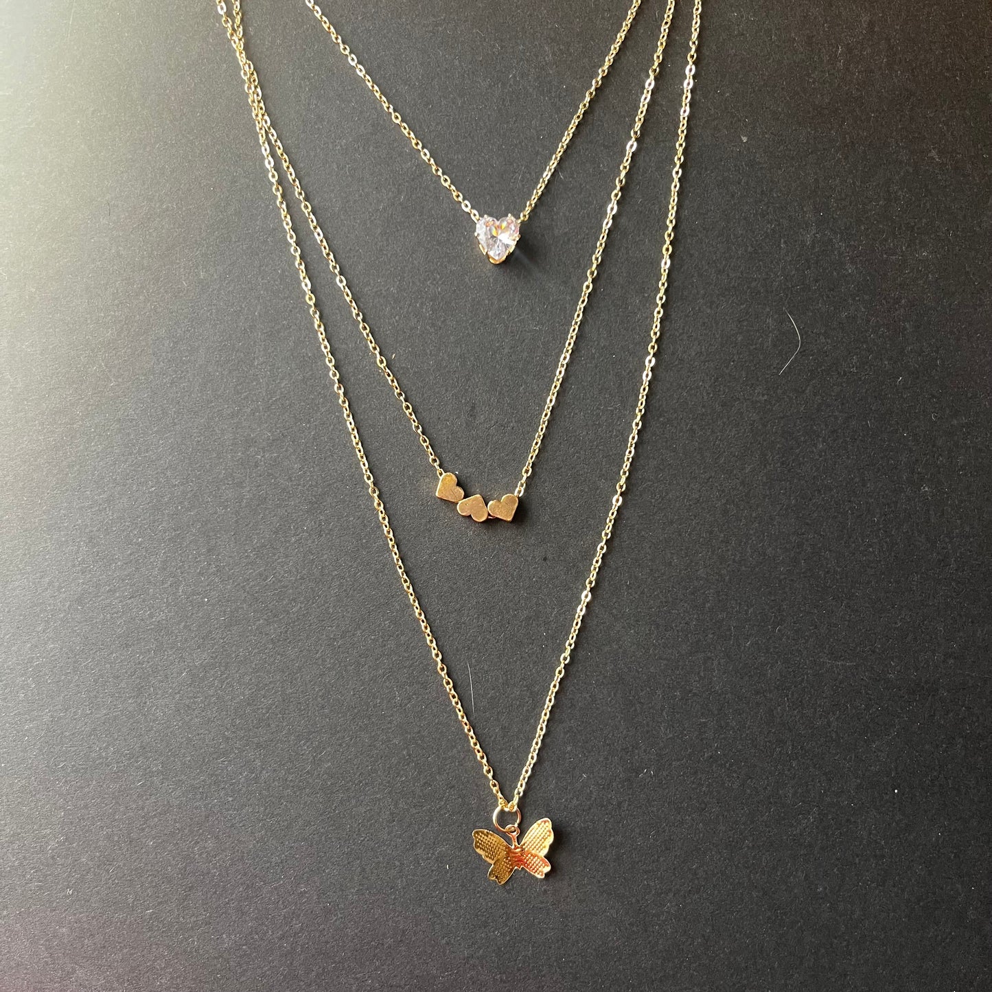 Heart & Butterfly Necklace