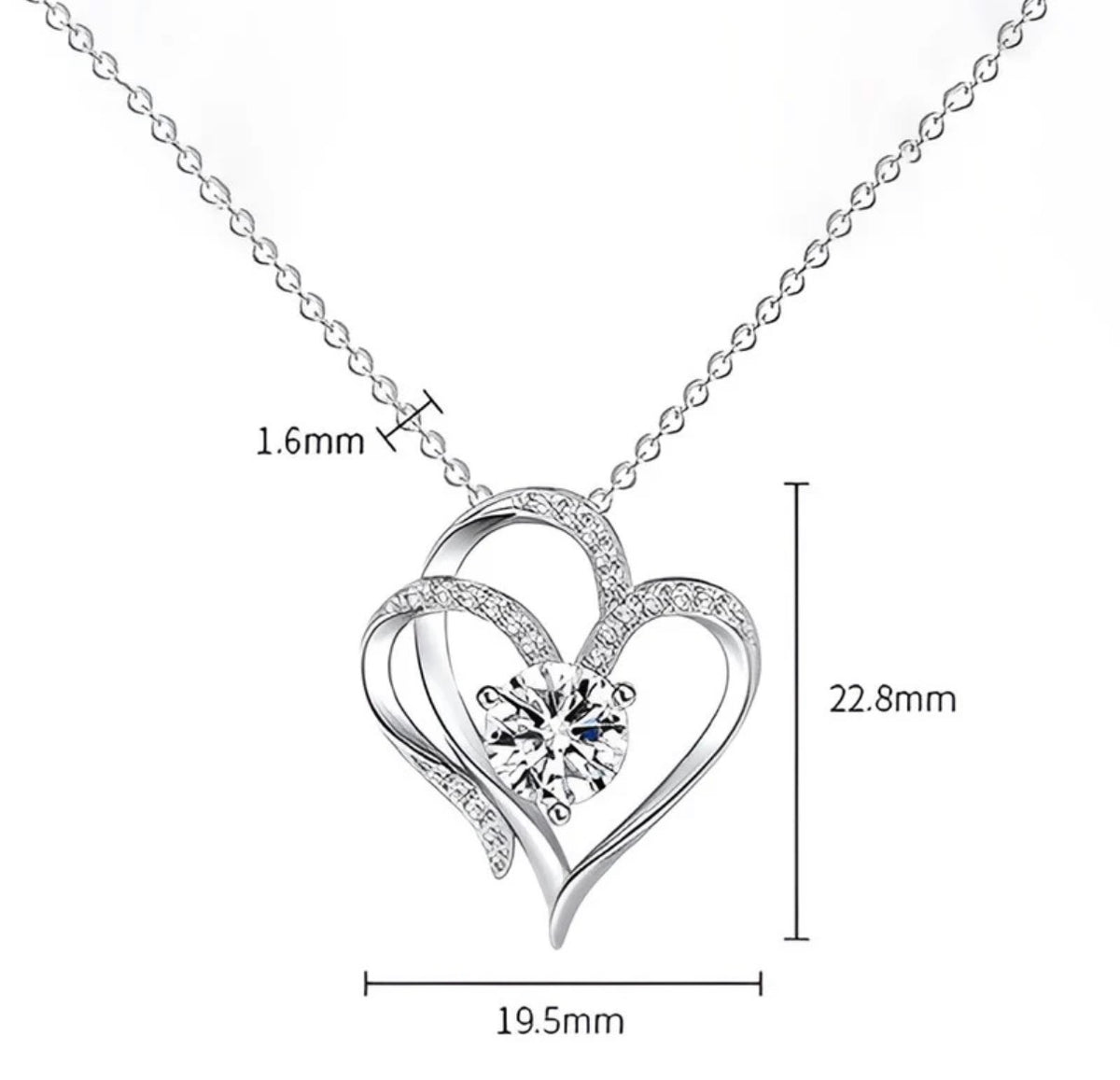 Viral Anti Tarnish American Diamond Studded Heart Pendant