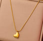 Golden Heart Anti Tarnish Minimal Necklace