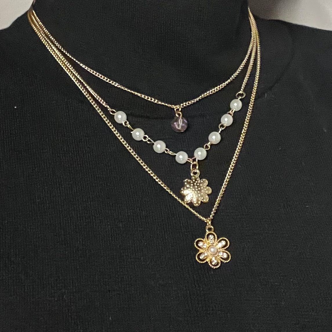 Flower Layered Necklace