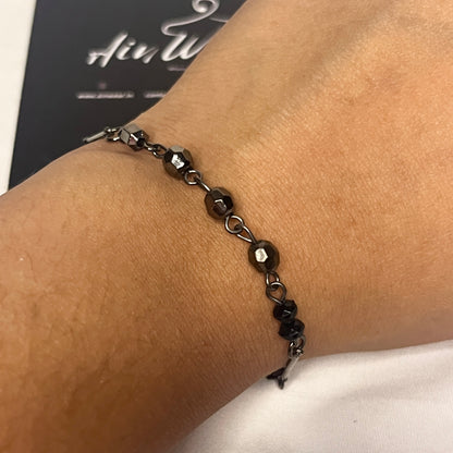 Black & Silver Adjustable Bracelet